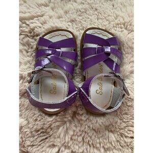 Saltwater Sandal NEW shiny purple Toddler 4C